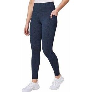 Mondetta Ladies'  High Waist Active Legging Seagrass Sea Combo Blue XS NWT